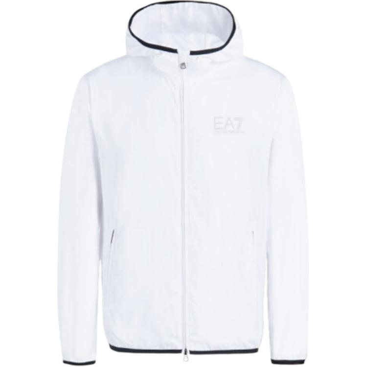 Emporio Armani Solid White Hoodie Long Sleeve Sweatshirt 8NPB04-PNN7Z-1100