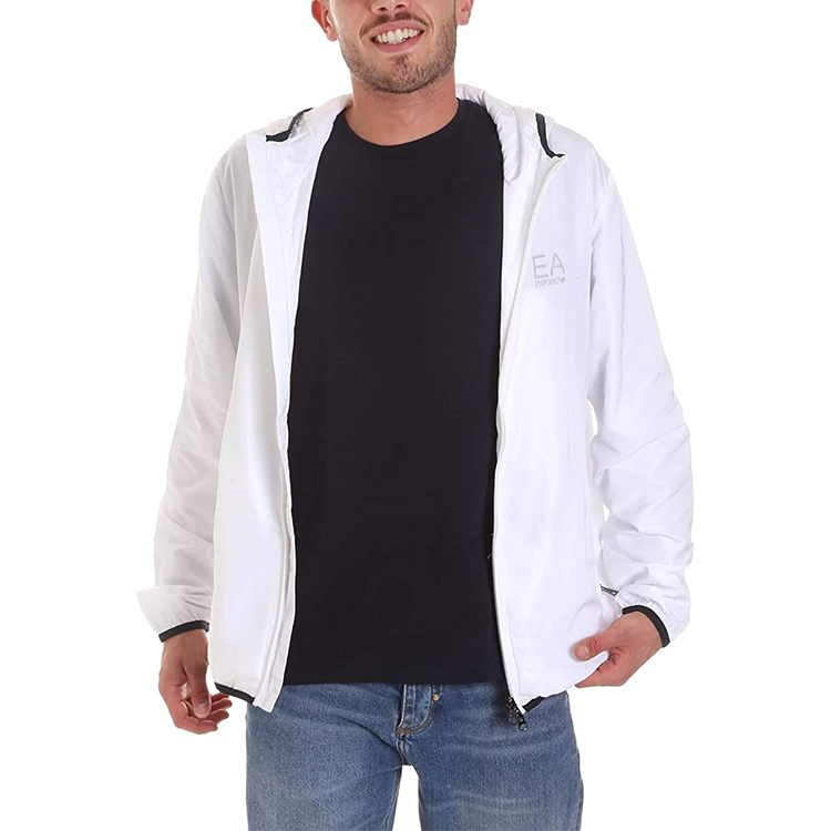 Purchase 엠포리오 아르마니 솔리드 화이트 후드 긴팔 스웻셔츠 8NPB04-PNN7Z-1100