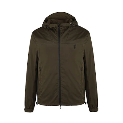 Emporio Armani Solid Zip-Up Hoodie Jacket Dark Green 6H1BP4-1NCDZ-0564