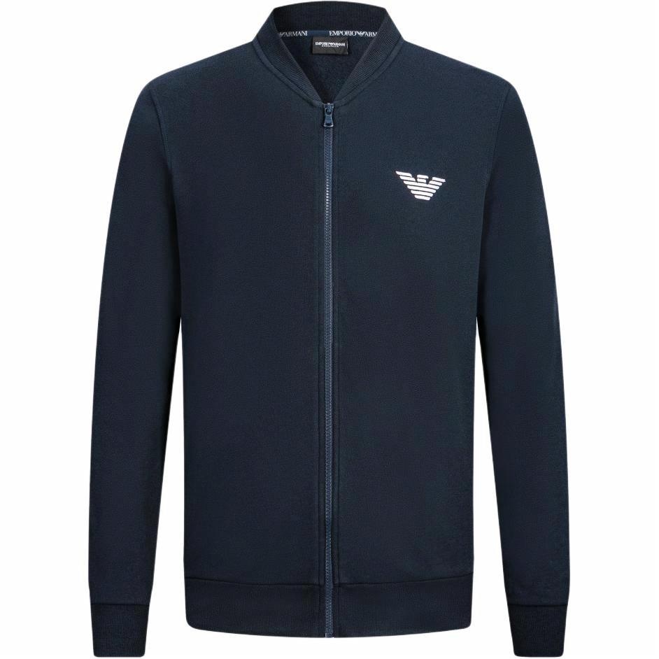 Emporio Armani Solid Zip-Up Long Sleeve Jacket - Navy Blue FW24 112107-4F571-00135 圖 2