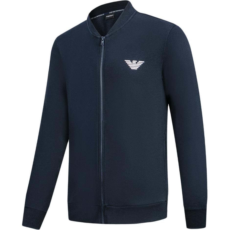 Emporio Armani Solid Zip-Up Long Sleeve Jacket - Navy Blue FW24 112107-4F571-00135 圖 4