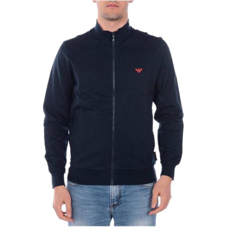 Emporio Armani Solid Zip-Up Slim-Fit Sweatshirt Blue 111532-9P571-135