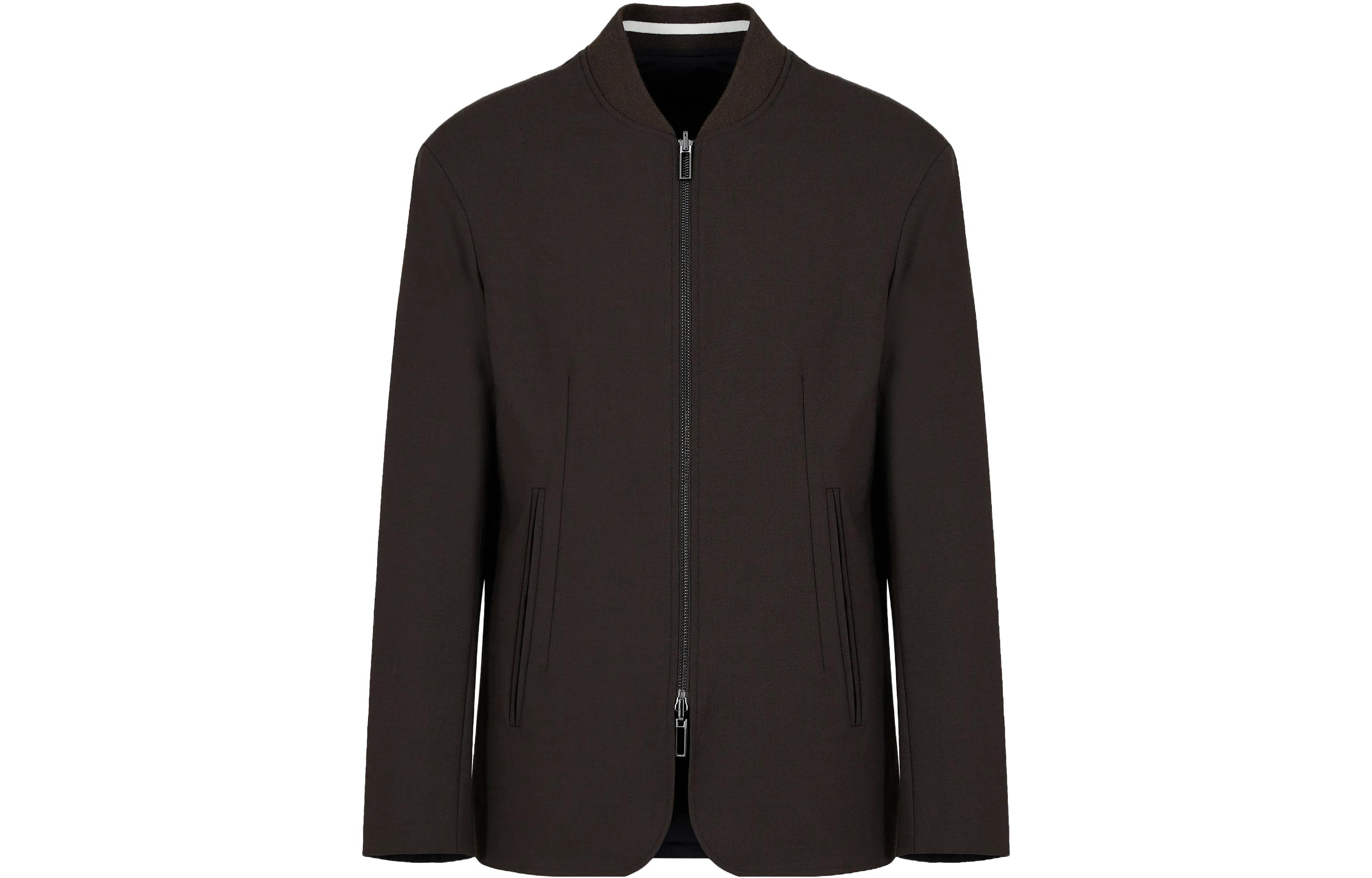 Emporio Armani Solid Zipper Jacket Army Green 6R1G74-1NFVZ-05A6