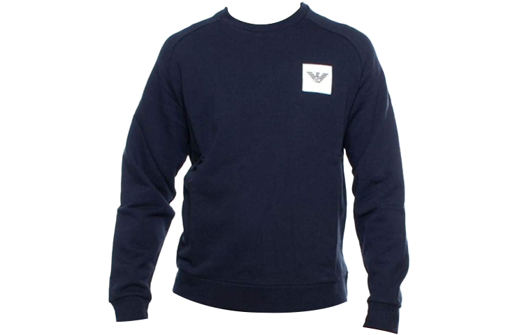 Emporio Armani Square Eagle Logo Sweatshirt in Navy Blue 6G1MD7-1J36Z-0922