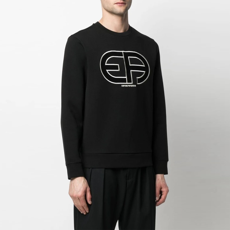 Emporio Armani SS21 Black Crewneck Printed Long Sleeve Pullover Sweater 3K1MG7-1JHSZ-0999 圖 4
