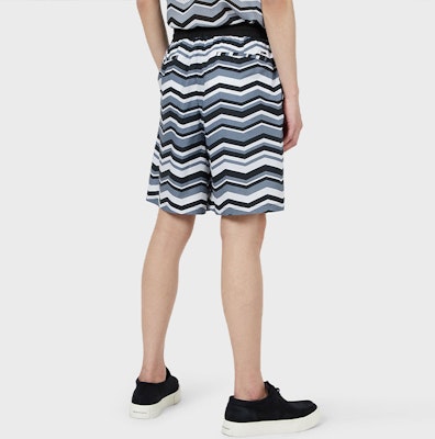 Emporio Armani SS21 Blue Cotton Shorts with Logo Print. 3K1PAI-1NVOZ-F606 Shop Emporio Armani SS21 Blue Cotton Shorts with Logo Print. 3K1PAI-1NVOZ-F606