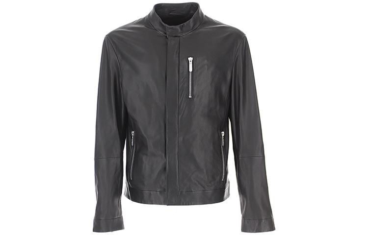 Emporio Armani SS21 Casual Leather Jacket Black 51B08P-51P08-999