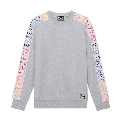 Emporio Armani SS21 Crewneck Logo Sweatshirt Light Gray 3KPM34-PJ05Z-3904