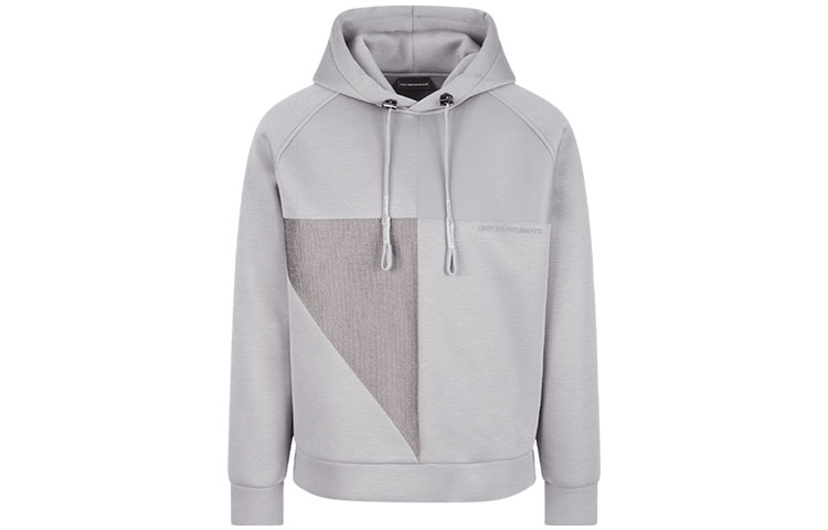 Emporio Armani SS21 Embroidered Logo Hoodie Grey 3K1MD3-1JUWZ-0656