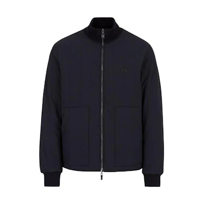 Emporio Armani SS21 Essentials Navy Blue Reversible Logo Jacket. 8N1BQ4-1NZDZ1-0920