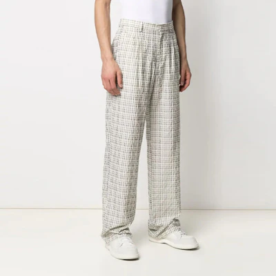 Emporio Armani SS21 綠色格紋直筒休閒長褲 A1P350-A116-2103 Shop Emporio Armani SS21 綠色格紋直筒休閒長褲 A1P350-A116-2103