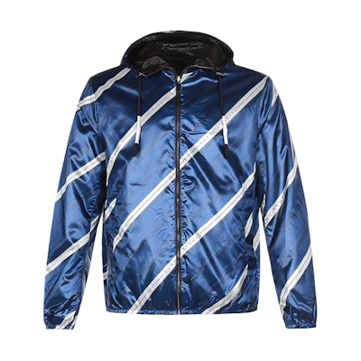 Emporio Armani SS21 Lightweight Twill Reversible Logo Jacket Men’s Blue 3K1BS3-1NZMZ-F989