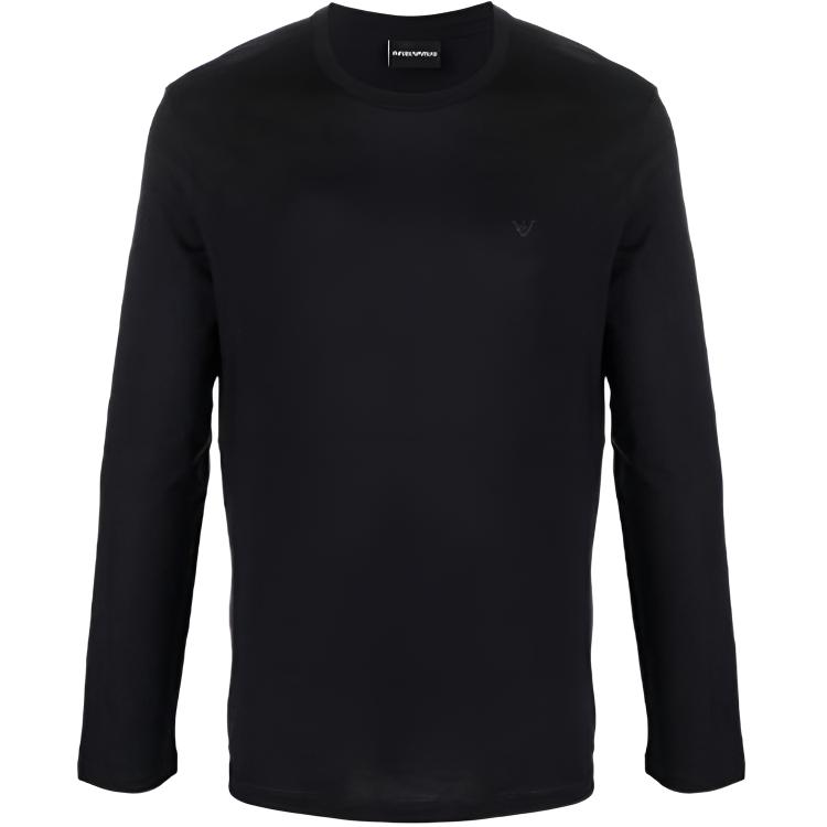 Emporio Armani SS21 Logo Patch Cotton Knit Sweatshirt Men’s Black 3K1TAR-1JSHZ-0920