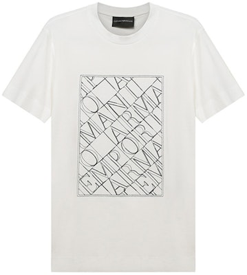 EMPORIO ARMANI SS21 Logo印花純棉圓領短袖男士白色T恤 3K1TM1-1JDXZ-0101 Order EMPORIO ARMANI SS21 Logo印花純棉圓領短袖男士白色T恤 3K1TM1-1JDXZ-0101