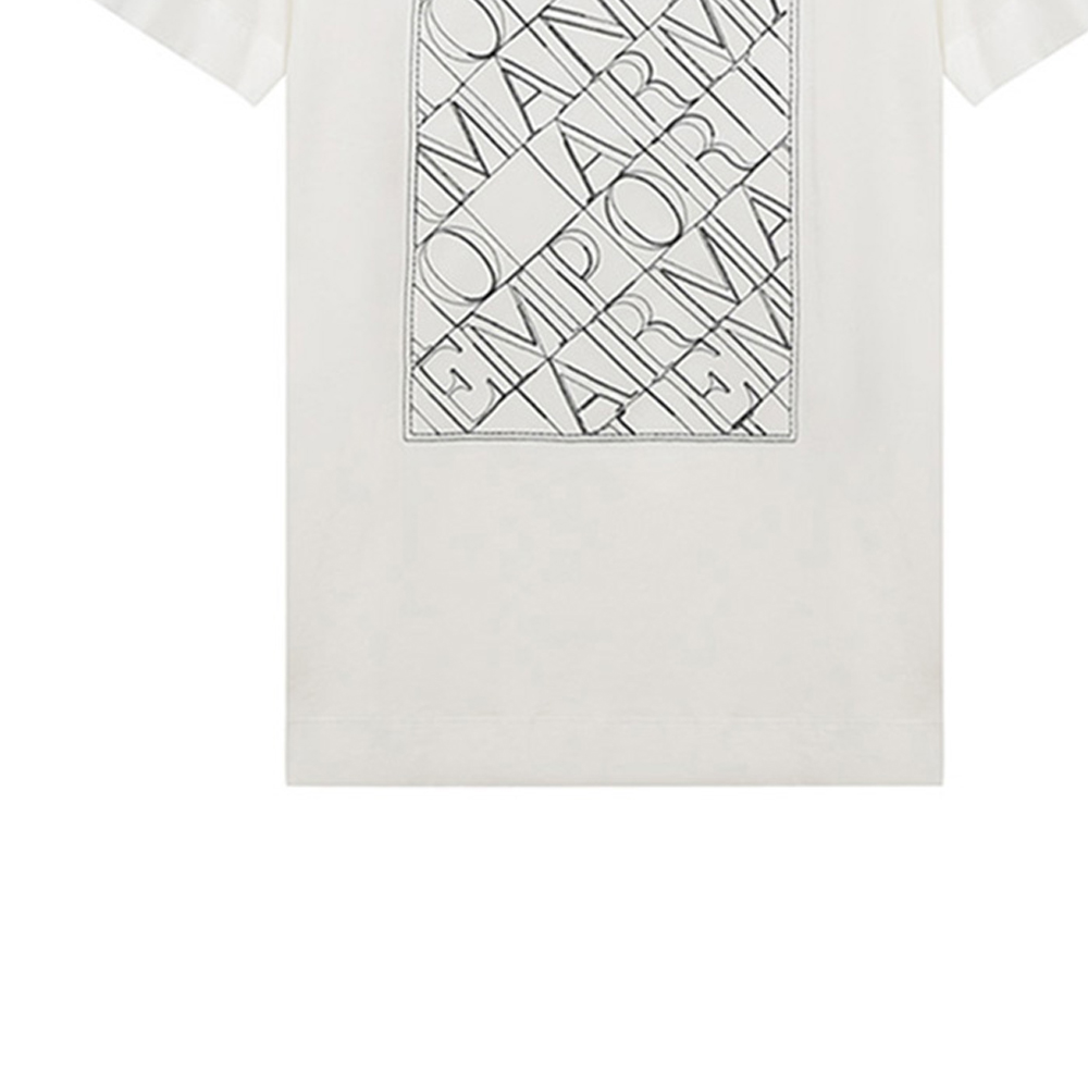 Sizing EMPORIO ARMANI SS21 Logo印花純棉圓領短袖男士白色T恤 3K1TM1-1JDXZ-0101