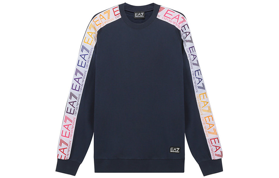 Emporio Armani SS21 Navy Crewneck Logo Sweatshirt Long Sleeve 3KPM34-PJ05Z-1554