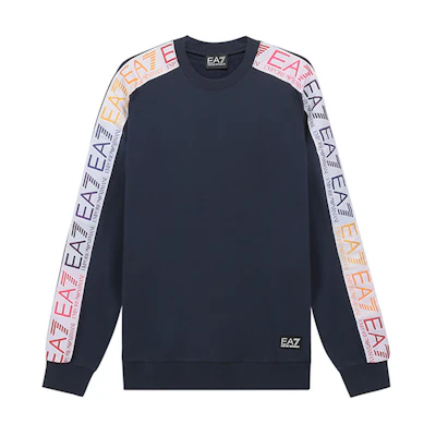 Emporio Armani SS21 Navy Crewneck Logo Sweatshirt Long Sleeve 3KPM34-PJ05Z-1554