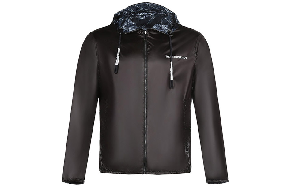 Shop Chaqueta Reversible con Capucha Logo Emporio Armani SS21 Azul - Regalo Ideal. 3K1BS3-1NZMZ-F942