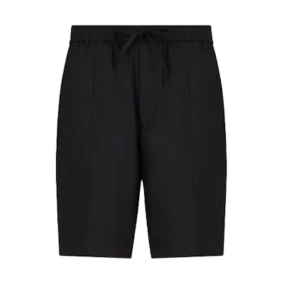 Emporio Armani SS21 Solid Color Drawstring Shorts Black. A1P940-A1014-999