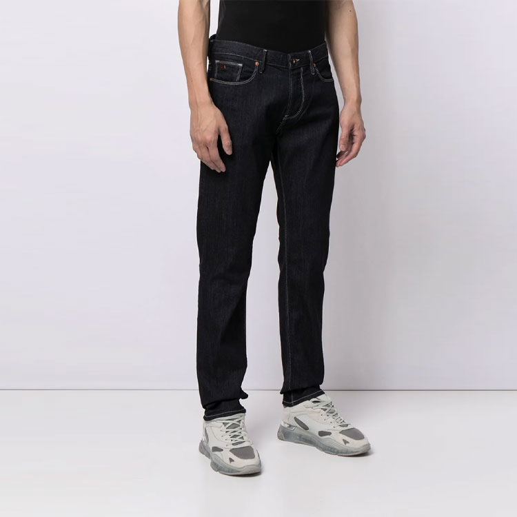 EMPORIO ARMANI SS21 Solid Straight-Cut Jeans Dark Blue Denim. 3K1J06-1D5QZ-0941 圖 4