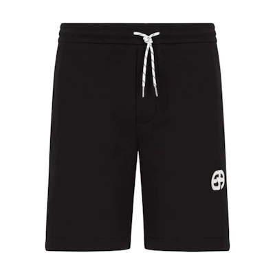 Emporio Armani SS22 Black Casual Loose-Fit Drawstring Shorts. 3L1PFU-1JHSZ-0999