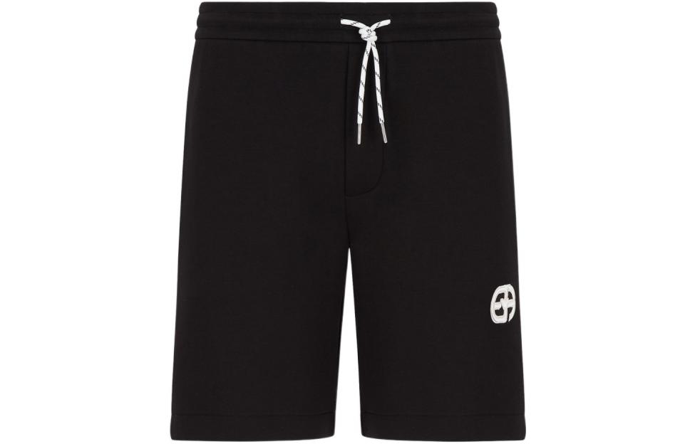 Order Emporio Armani SS22  Black Casual Loose-Fit Drawstring Shorts. 3L1PFU-1JHSZ-0999