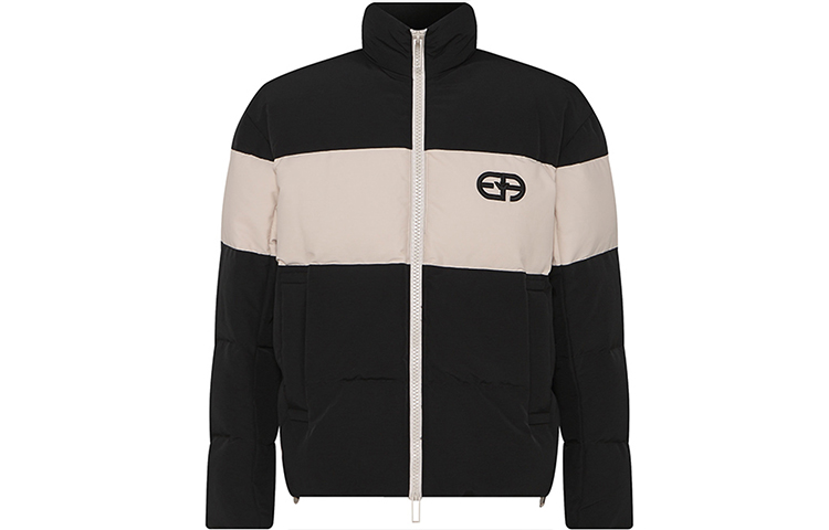 Order EMPORIO ARMANI SS22 黑色拼接寬鬆版冬季羽絨外套 6L1BL7-1NKZZ-999