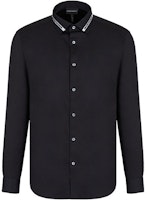 Emporio Armani SS22 Black Cotton Long Sleeve Collared Shirt 3L1CD4-1NBNZ-0047 Emporio Armani SS22 Black Cotton Long Sleeve Collared Shirt 3L1CD4-1NBNZ-0047