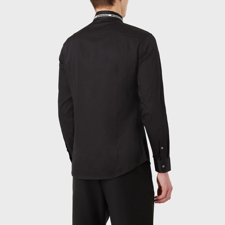 Purchase Kemeja Lengan Panjang Emporio Armani SS22 Hitam Katun 3L1CD4-1NBNZ-0047