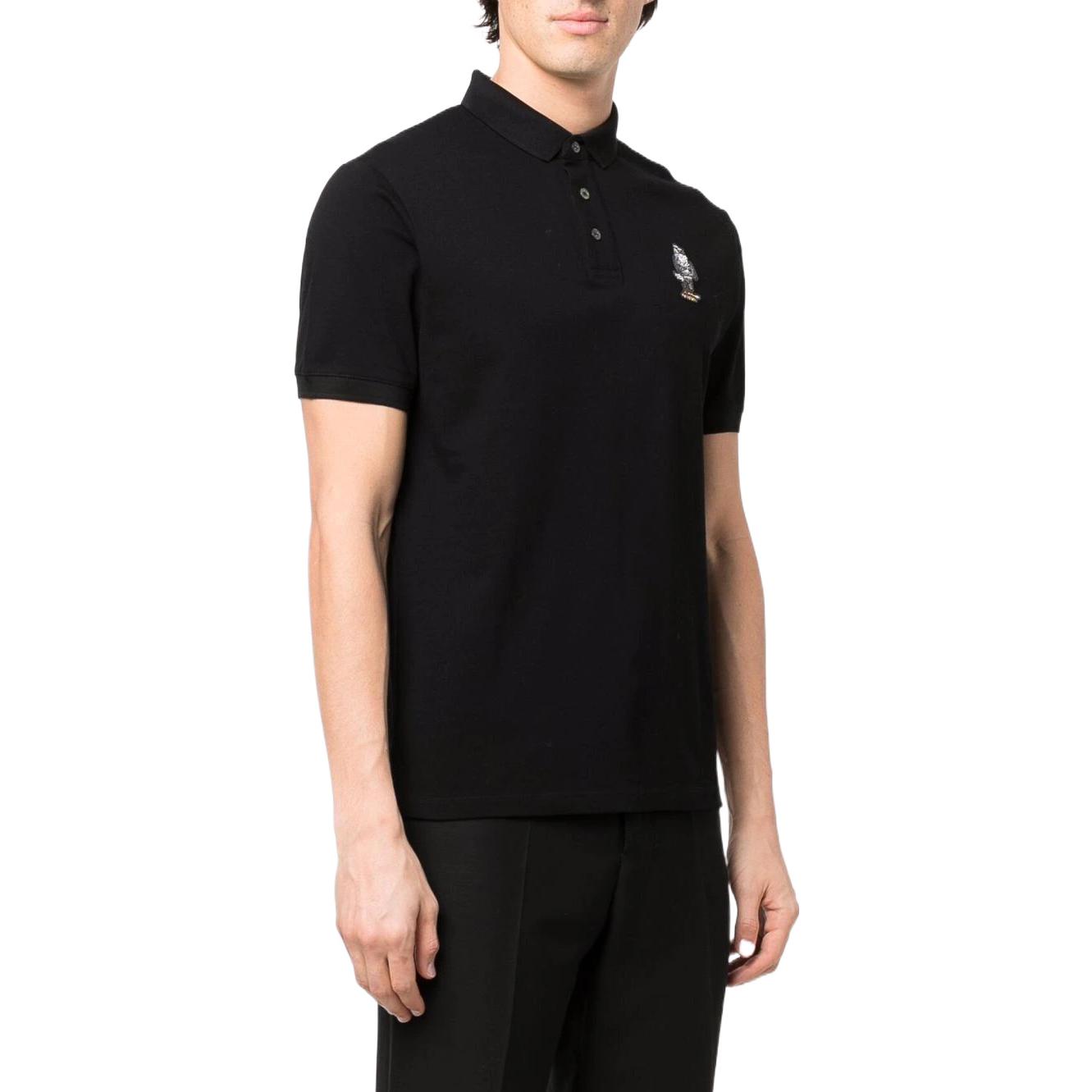 Details for EMPORIO ARMANI SS22 ブラック 刺繍柄 ポロシャツ 半袖 3L1FAU-1JTKZ-0999