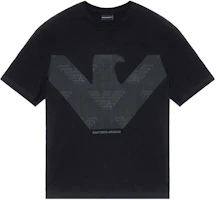EMPORIO ARMANI SS22 Black Graphic Print Cotton Short Sleeve T-Shirt 3L1TFF-1JPZZ-0999 EMPORIO ARMANI SS22 Black Graphic Print Cotton Short Sleeve T-Shirt 3L1TFF-1JPZZ-0999
