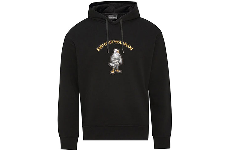 Emporio Armani SS22  Black Hoodie with Eagle Logo. 3L1MFL-1JWPZ-0999 圖 2
