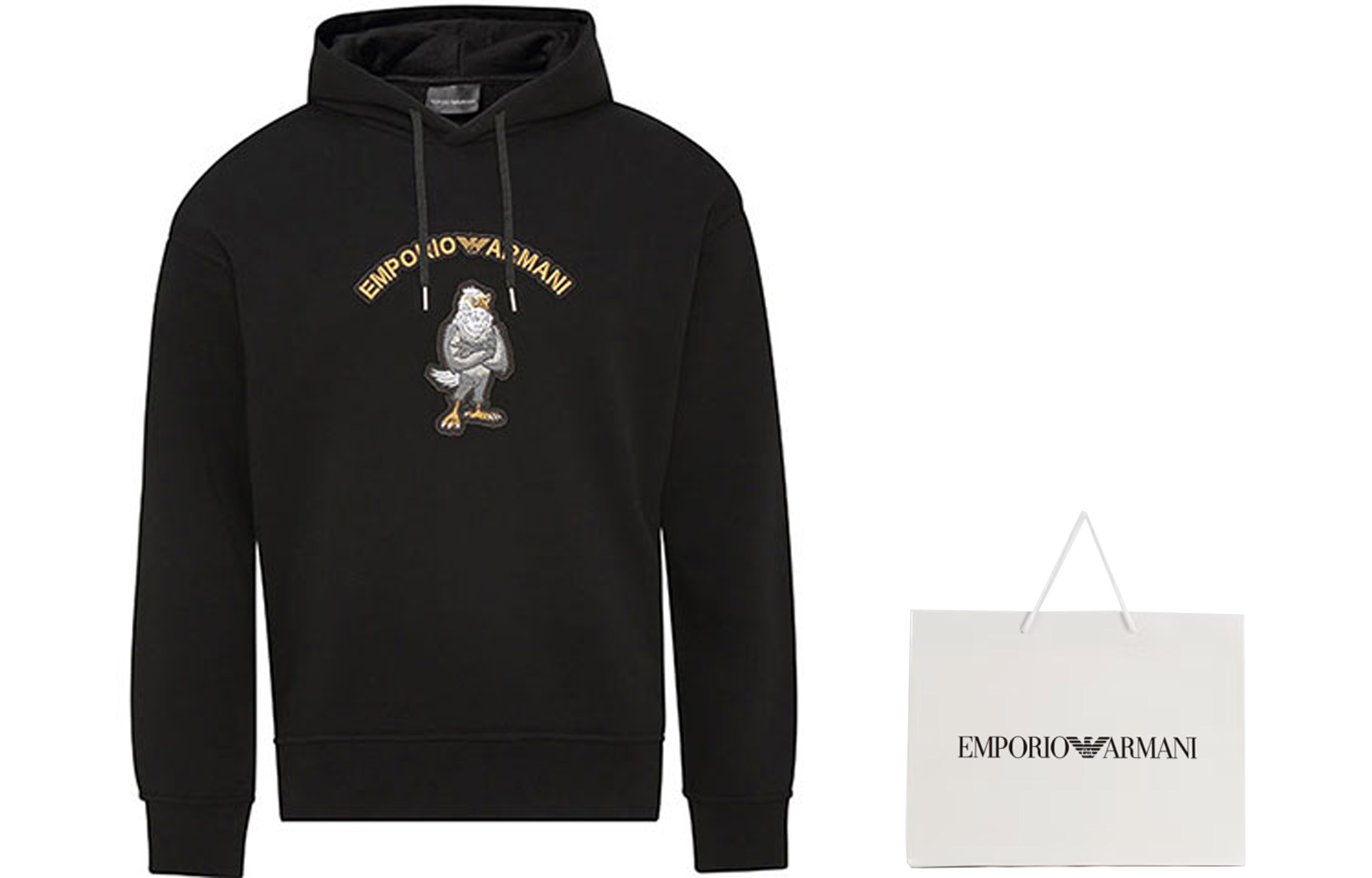 Emporio Armani SS22  Black Hoodie with Eagle Logo. 3L1MFL-1JWPZ-0999 圖 4