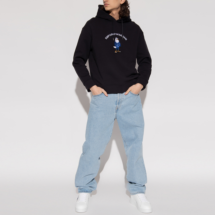 Emporio Armani SS22  Black Hoodie with Eagle Logo. 3L1MFL-1JWPZ-0999 圖 6