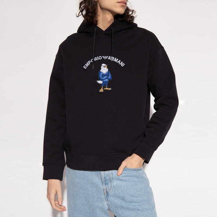 Emporio Armani SS22  Black Hoodie with Eagle Logo. 3L1MFL-1JWPZ-0999 圖 7