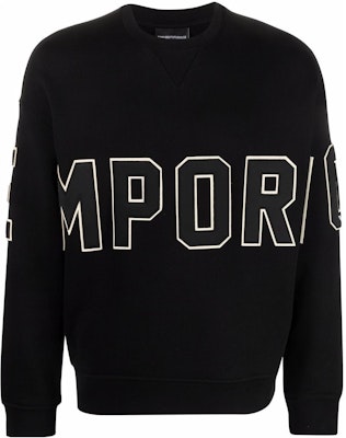 エンポリオ アルマーニ SS22 ロゴプリント入りブラック長袖スウェットシャツ. 3L1MCL-1JWPZ-0999 Order エンポリオ アルマーニ SS22 ロゴプリント入りブラック長袖スウェットシャツ. 3L1MCL-1JWPZ-0999