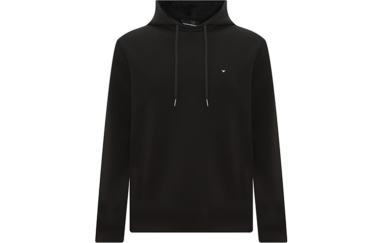 EMPORIO ARMANI SS22  Black Pullover Hoodie Casual Long Sleeve Sweater. 6L1MQ2-1JHSZ-13