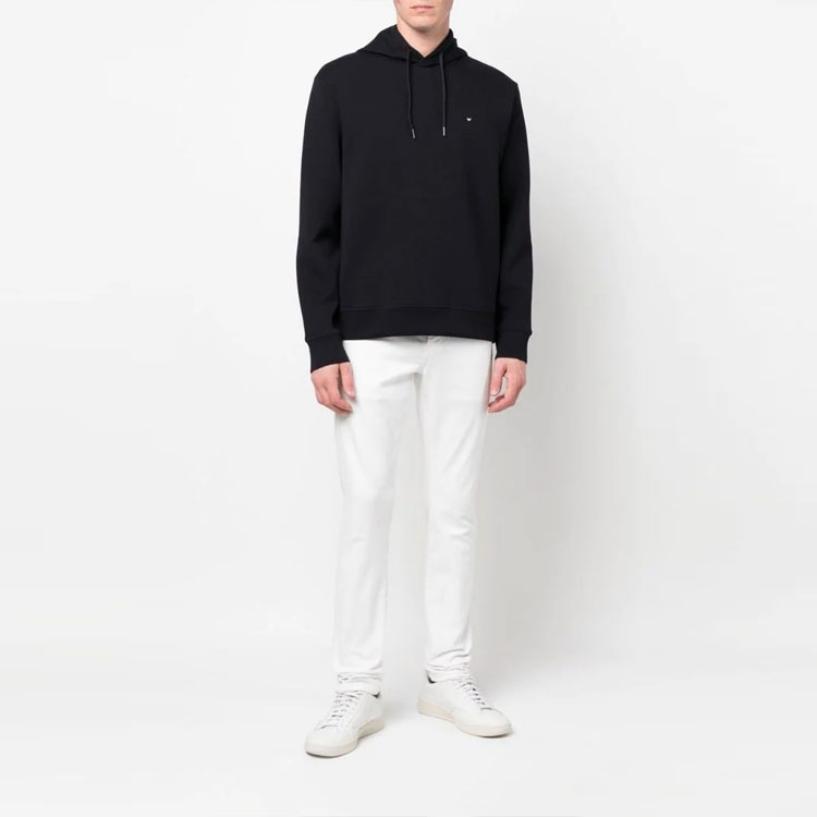 EMPORIO ARMANI SS22  Black Pullover Hoodie Casual Long Sleeve Sweater. 6L1MQ2-1JHSZ-13 圖 4