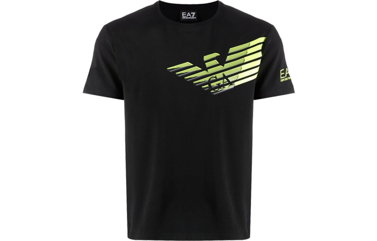 EMPORIO ARMANI SS22  Black Pullover Logo T-Shirt. 6KPT32-PJ9TZ-1200