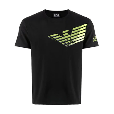 EMPORIO ARMANI SS22 Black Pullover Logo T-Shirt. 6KPT32-PJ9TZ-1200