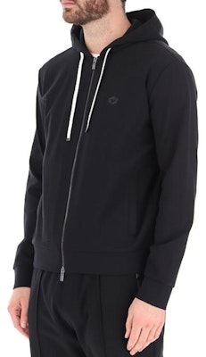 EMPORIO ARMANI SS22 Black Zip-Up Hoodie Jacket with Hood. 8N1MG0-1JBTZ-0999 Details for EMPORIO ARMANI SS22 Black Zip-Up Hoodie Jacket with Hood. 8N1MG0-1JBTZ-0999