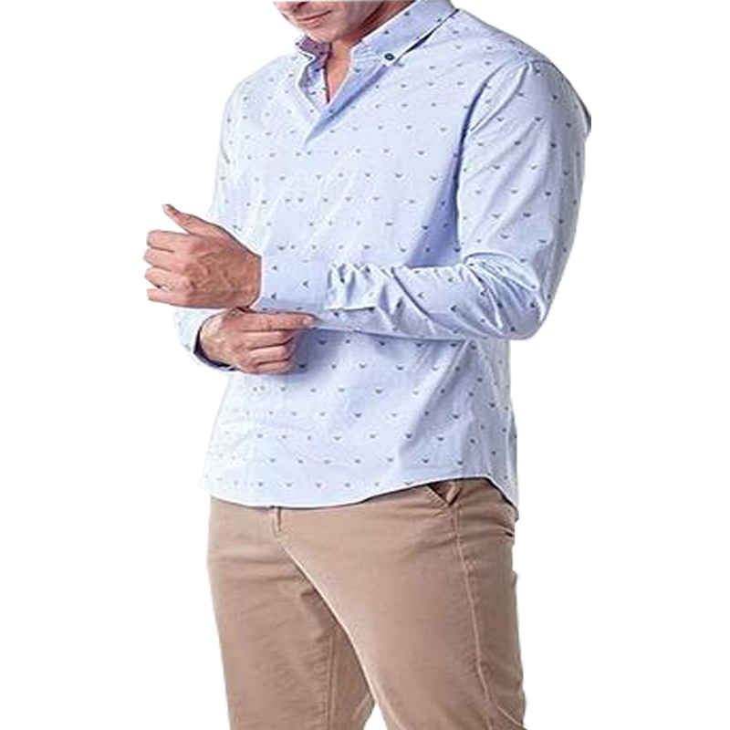 Purchase EMPORIO ARMANI SS22 Baju Polo Lengan Panjang Kapas Biru. 6H1C80-1NC1Z-F7020