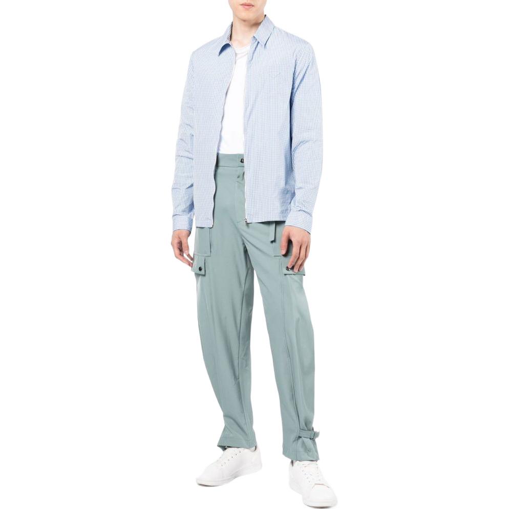 Lookbook Emporio Armani SS22 藍色素面抽繩休閒長褲 I1P460-I1525-0585