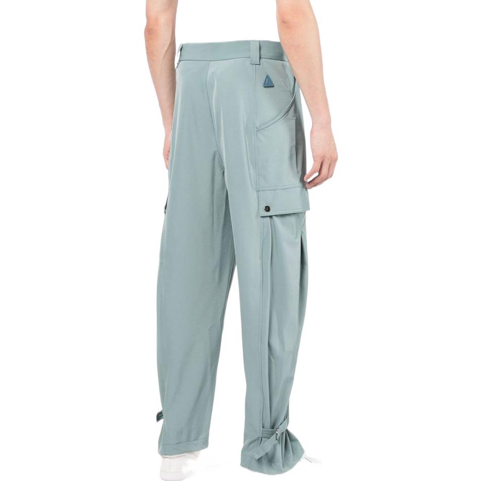 Shop Emporio Armani SS22 藍色素面抽繩休閒長褲 I1P460-I1525-0585