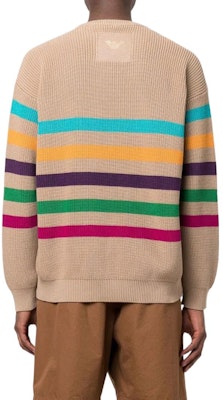 Emporio Armani SS22 Brown Colorful Striped Knit Pullover Sweater. 3L1MZ2-1M7FZ-F408 Shop Emporio Armani SS22 Brown Colorful Striped Knit Pullover Sweater. 3L1MZ2-1M7FZ-F408
