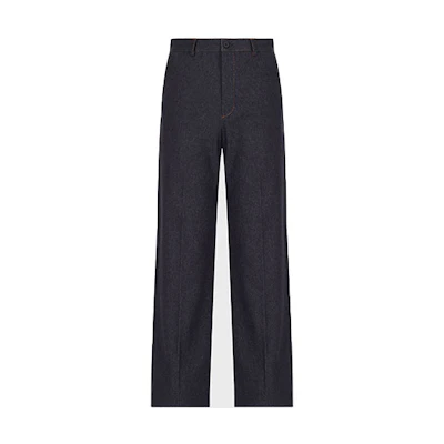 Emporio Armani SS22 Casual Black Zipper Straight-Leg Pants I1P300-I1002-922