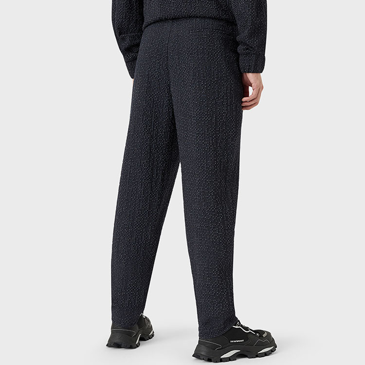 Shop 安普里奥·阿玛尼 SS22 深蓝色泡泡纱牛仔风休闲裤 I1P820I1010-921