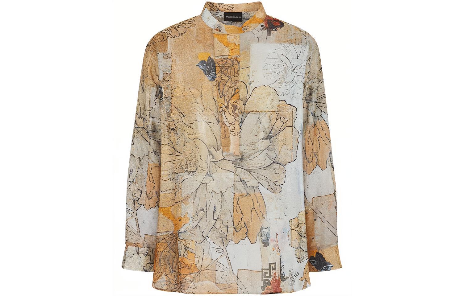EMPORIO ARMANI SS22  Floral Pattern Long Sleeve Shirt Multicolor. I1CF9L-I143C-037
