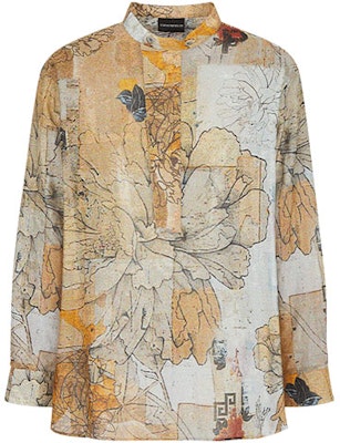 EMPORIO ARMANI SS22 Kemeja Lengan Panjang Motif Bunga Multicolor. I1CF9L-I143C-037 Order EMPORIO ARMANI SS22 Kemeja Lengan Panjang Motif Bunga Multicolor. I1CF9L-I143C-037