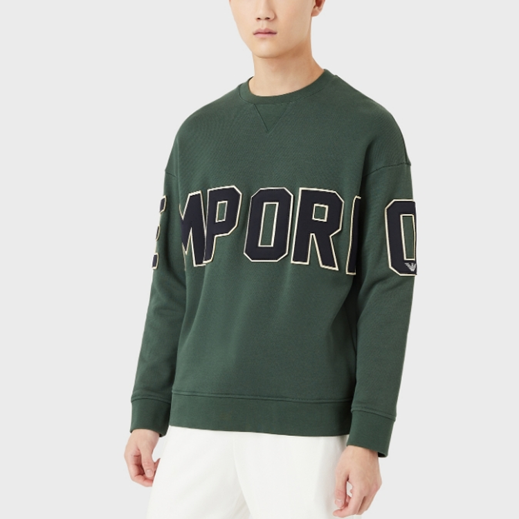 EMPORIO ARMANI SS22  Green Logo Print Relaxed Crewneck Sweatshirt 3L1MCL-1JWPZ-0572 圖 4